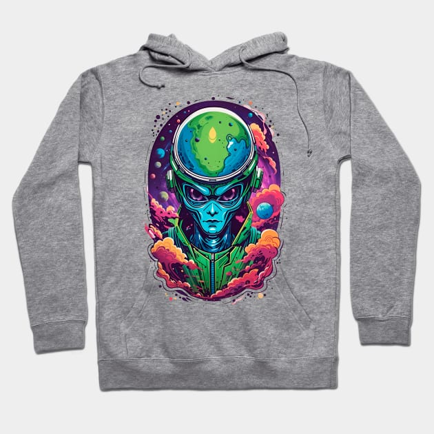 Earth Head Alien Hoodie by Best T-Shirts